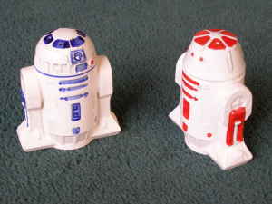 Vintage Star Wars R2-D2 & R5-D4 Sigma Salt and Pepper Shakers